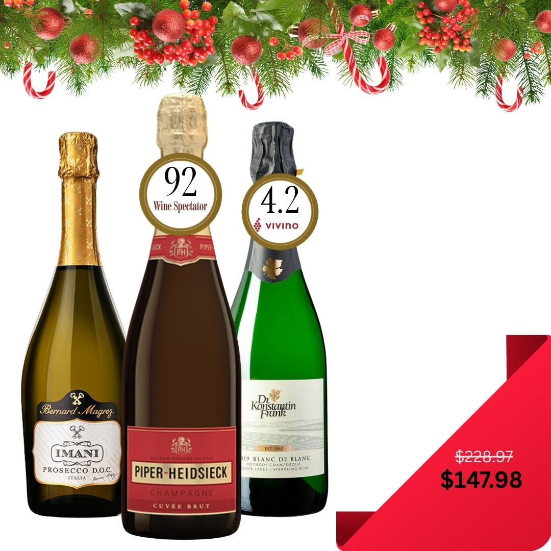 Sparkling Christmas Set 3 - Piper Heidsieck, Imani Prosecco, Konstantin - WINETOGOUSA