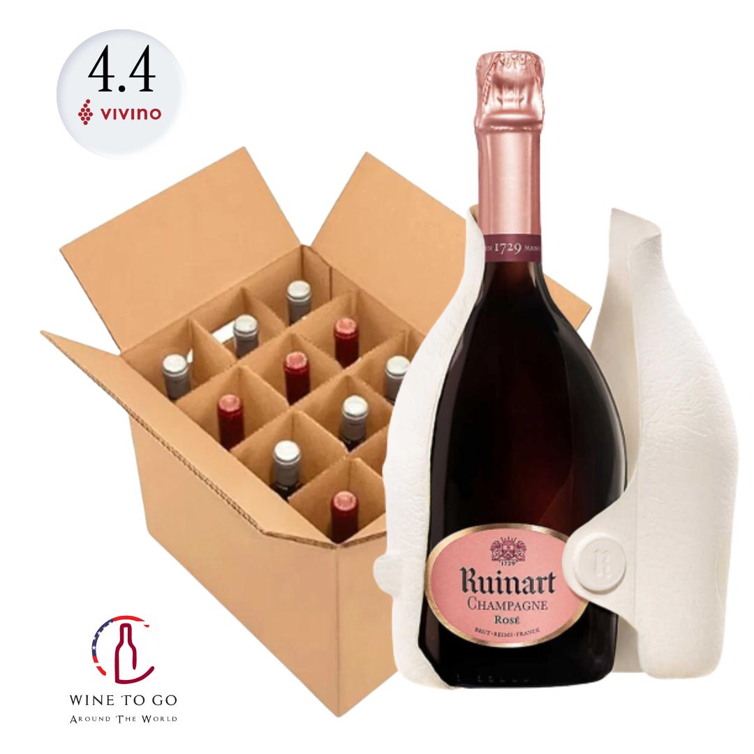 NV Ruinart Rose Champagne Second Skin Gift Box - WINETOGOUSA 