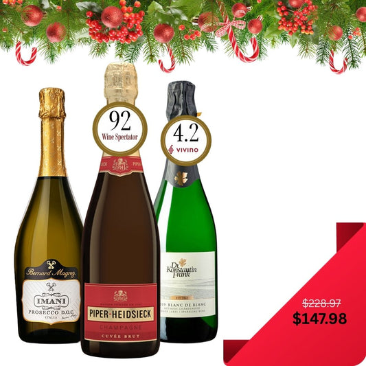 Sparkling Christmas Set 3 - Piper Heidsieck, Imani Prosecco, Konstantin - WINETOGOUSA 