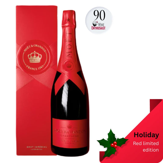 NV Moet & Chandon Imperial Brut Champagne Red Limited Edition - WINETOGOUSA 